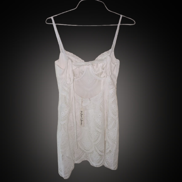 NWT. For Love and Lemons Sandra Mini Dress. Size L. White. - Picture 5 of 5